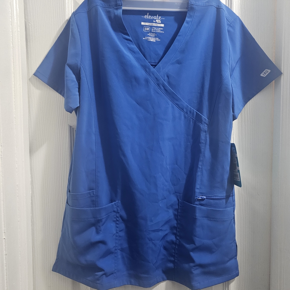 Elevate Women's Blue Scrub Top